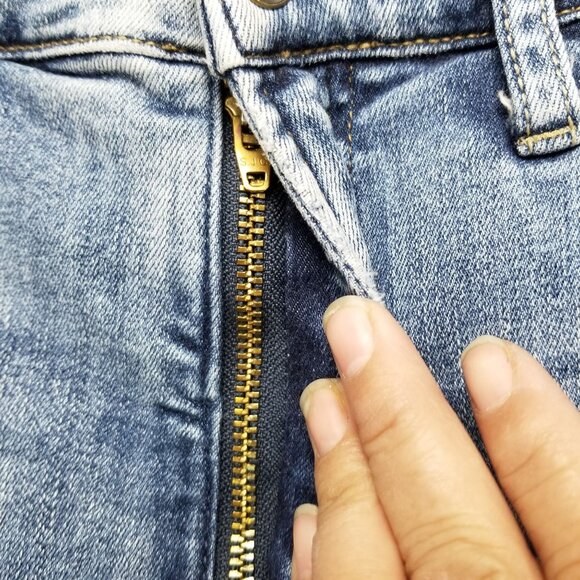 Silver Jeans Womens 31 Calley Skinny Mid Rise 25" Crop Shaping Frayed Hem *Read* - Picture 3 of 16